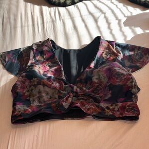 Torrid Floral Bikini Top Plus Size 2 Women’s Swim